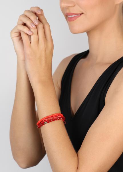 Rot - Petit Glamour d'Afrique Armband von Konplott